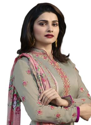 Light green Embroidered Art Silk semi stitched sawlar with dupatta 3
