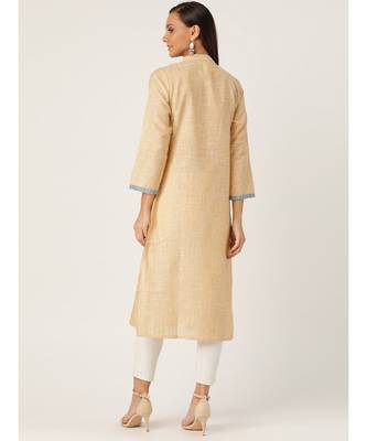 Olive Printed Cotton Flared Kurta 2