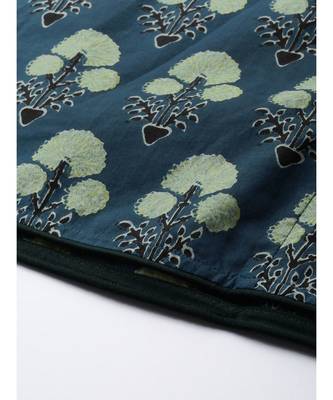 blue printed cotton a-line skirt 4