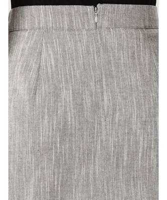 grey printed cotton a-line skirt 4