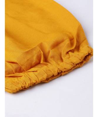 yellow plain cotton relaxed fit trouser pant 5