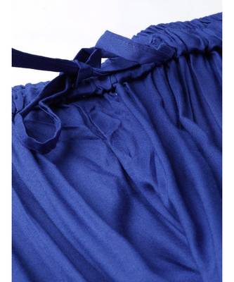 blue plain cotton relaxed fit trouser pant 4