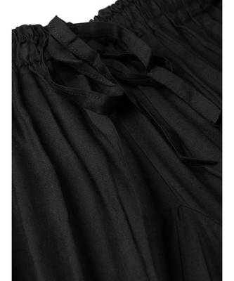 black plain cotton relaxed fit trouser pant 4