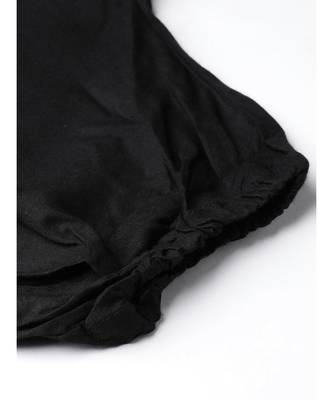 black plain cotton relaxed fit trouser pant 5