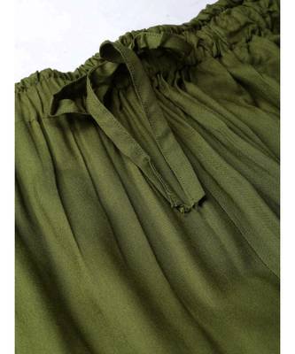 olive plain cotton relaxed fit trouser pant 5