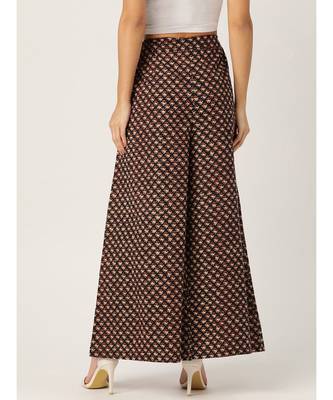 black plain cotton relaxed fit trouser pant 2