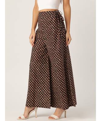 black plain cotton relaxed fit trouser pant 3