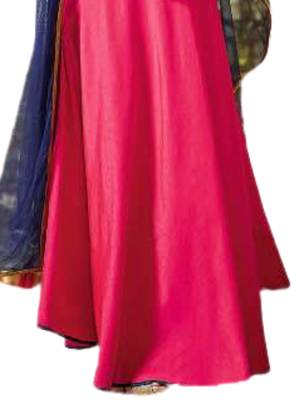 Pink Embroidered Dupion Silk semi stitched sawlar with dupatta 3