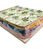 Atorakushon Flower Print Transparent Saree Cover,Wardrobe Organizer Regular Clothes Dress Protection cover Bag 1 pcs