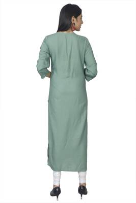 Green printed chanderi ethnic-kurtis 2