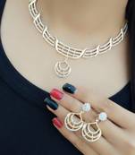 White diamond necklace-sets