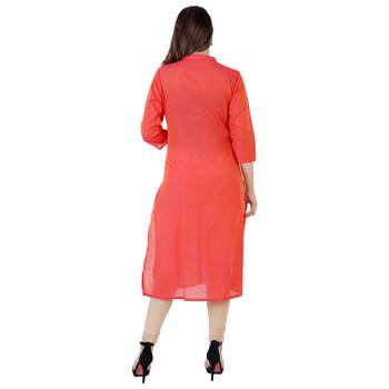 Red embroidered chanderi ethnic-kurtis 2