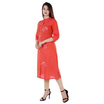 Red embroidered chanderi ethnic-kurtis 5