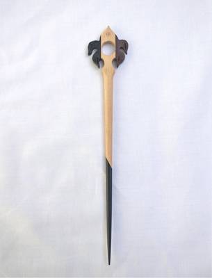  Geometric Designer Wooden bun stickhair-accessories 1