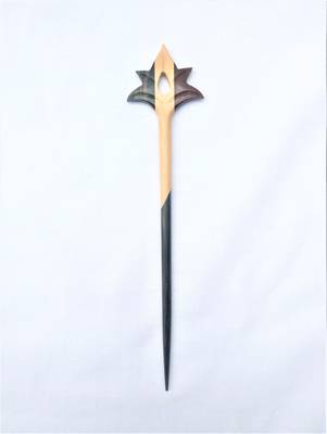 Designer Leaf Wooden Hair stick Multicolorhair-accessories 1