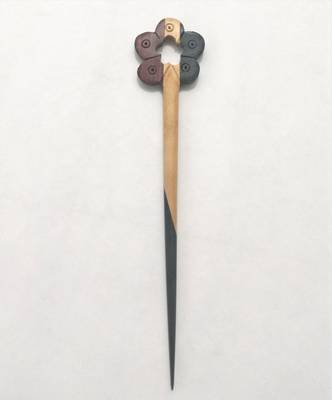 Handcarved flower Wooden Hair stick hair-accessories 2