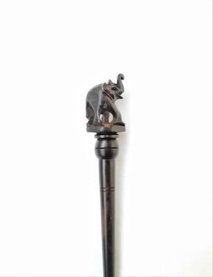 handcarved Elephant Black Ebony wood hairstick hair-accessories 1