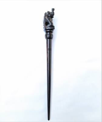 handcarved Elephant Black Ebony wood hairstick hair-accessories 2