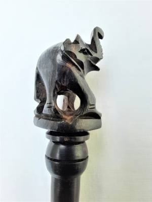 handcarved Elephant Black Ebony wood hairstick hair-accessories 3