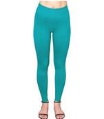 Aqua Blue  ankle length premium shapewear leggings for ladies & girls