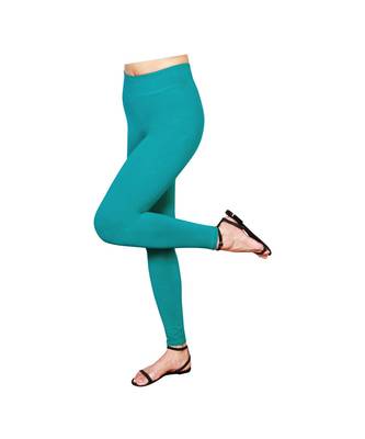Aqua Blue  ankle length premium shapewear leggings for ladies & girls 2