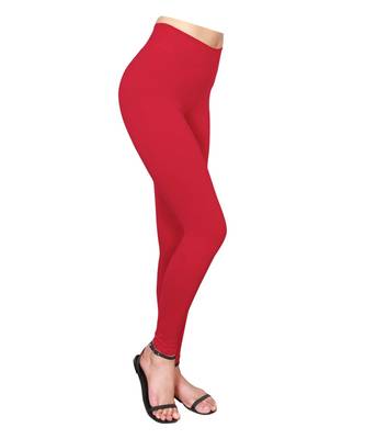 Bloody Red  ankle length premium shapewear leggings for ladies & girls 3