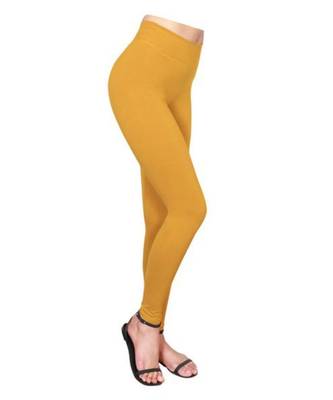 Golden Yellow  ankle length premium shapewear leggings for ladies & girls 3
