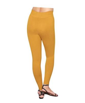 Golden Yellow  ankle length premium shapewear leggings for ladies & girls 4
