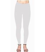 Peace White ankle length premium shapewear leggings for ladies & girls