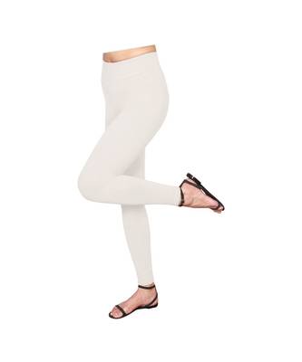 Peace White ankle length premium shapewear leggings for ladies & girls 2