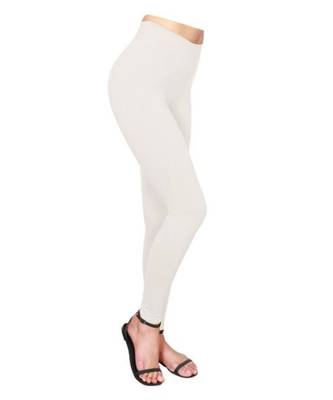 Peace White ankle length premium shapewear leggings for ladies & girls 3