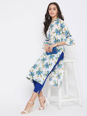 White printed cotton kurtas-and-kurtis 2