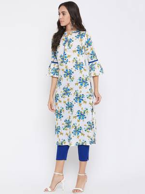 White printed cotton kurtas-and-kurtis 3