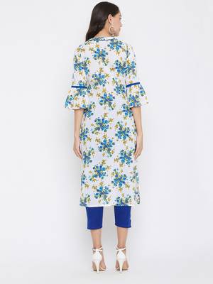 White printed cotton kurtas-and-kurtis 5