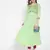 Green embroidered rayon kurtas-and-kurtis