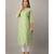 Women's  Pista Green Chanderi & Cotton Embroidered Straight Kurta