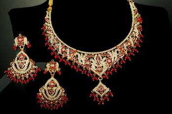 Red pearl necklace-sets 1