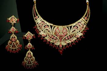 Red pearl necklace-sets 1