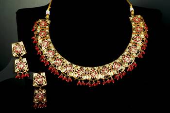 Red pearl necklace-sets 1