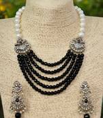 Black onyx necklace-sets