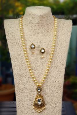 Gold pearl necklace-sets 1