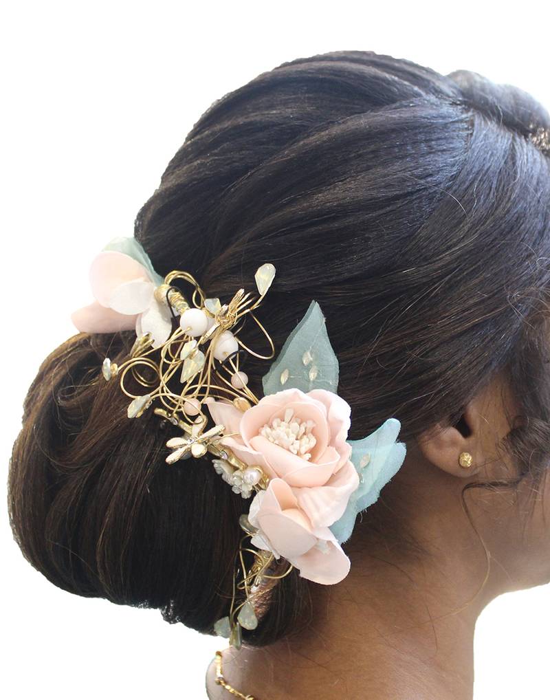 Beautiful 1 Pc Multicolor Bridal Flower Hair Accessory/ HeadPiece for Women and Girls