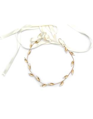 Beautiful 1 Pc Golden Bridal Flower Hair Accessory/ HeadPiece for Women and Girls 1