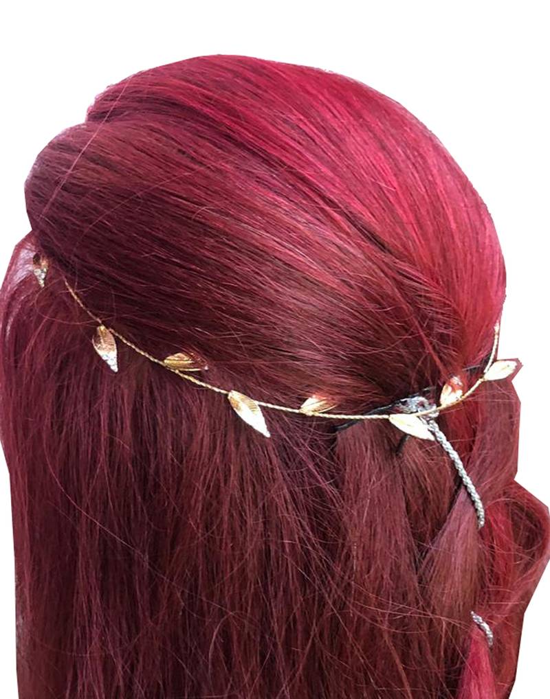 Beautiful 1 Pc Golden Bridal Flower Hair Accessory/ HeadPiece for Women and Girls