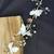 Beautiful 1 Pc White and Golden Bridal Flower Hair Accessory/ HeadPiece for Women and Girls