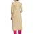 Beige embroidered cotton salwar
