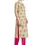 Beige embroidered cotton salwar