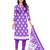 Purple printed cotton salwar