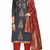 Dark-grey hand embroidery cotton salwar