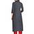 Dark-grey hand embroidery cotton salwar